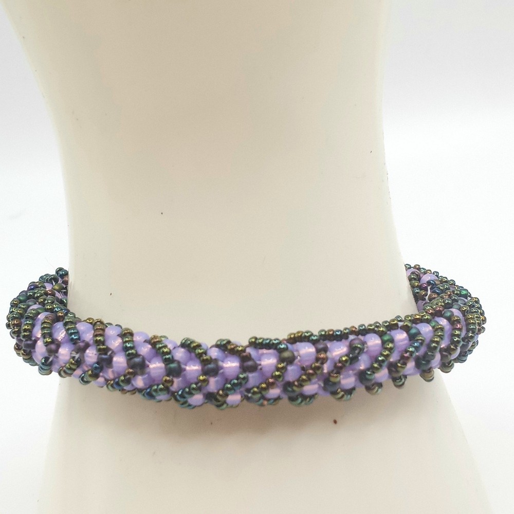 HANDMADE Violet Netted Rope Bracelet 7.5''