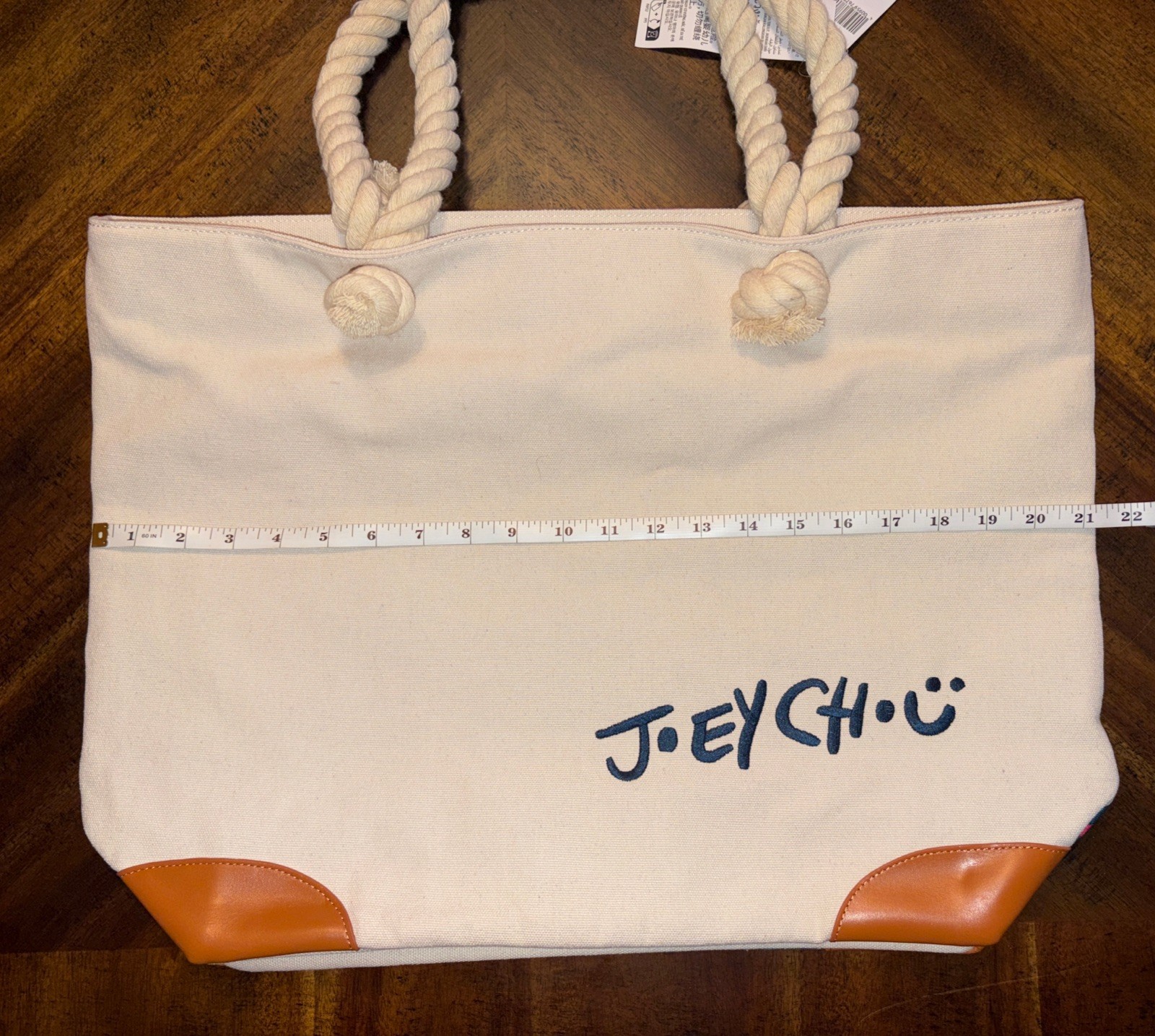 NEW Disney Cruise Line Joey Chou Tote Bag Blue Sorcerer Mickey Dumbo Tangled