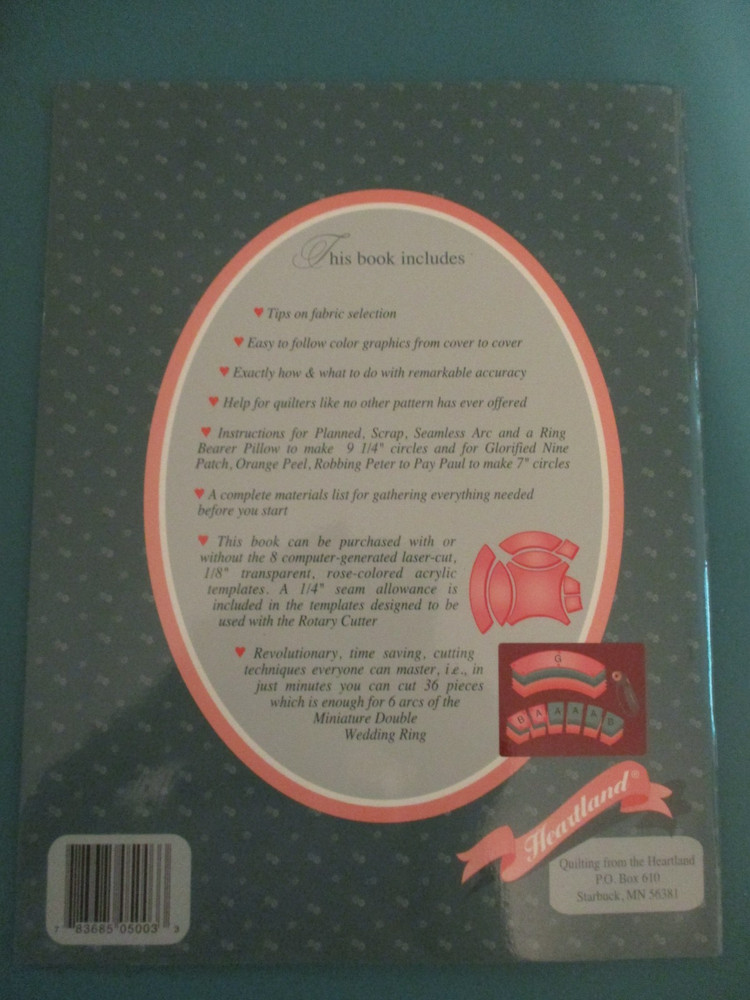 Miniature Double Wedding Ring Template Incomplete Set Includes Instructions