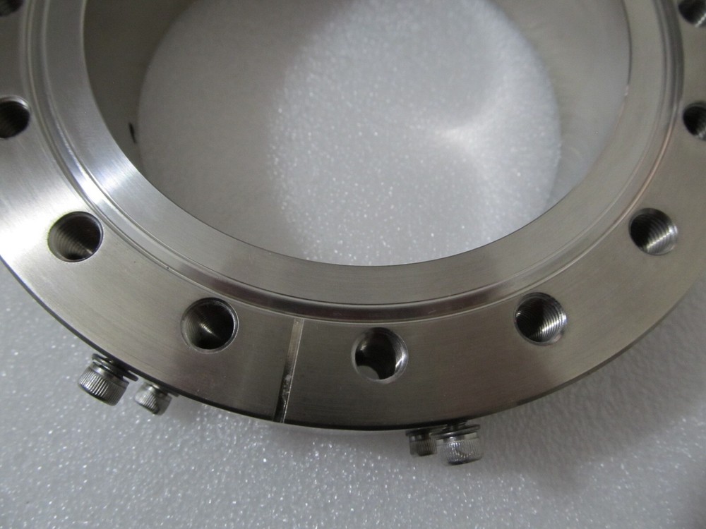 6" Conflat Flange Threaded Coupling Ring w/ 2 VCR 1/4" Sideport - Vacuum Part