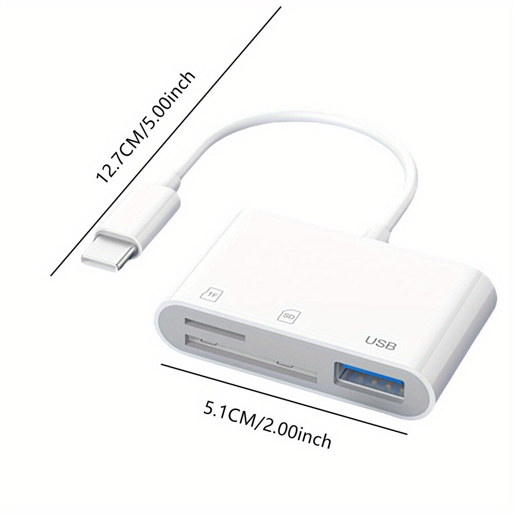 For iPhone15 Pro Max/iPad/Samsung USB Stick SD TF Card Reader Type C OTG Adapter