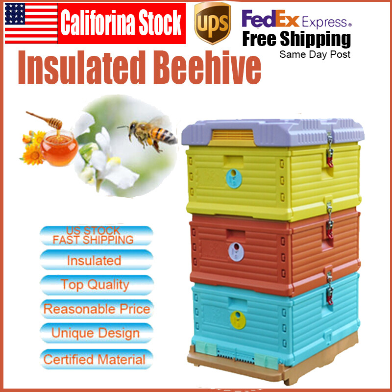 3-layers Insulated Bee Hives House Honey Bee Hive Box Beekeeping Equipment Boxes