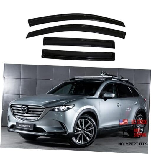 Original 4pcs Vent Window Wind Deflector Compatible For Mazda CX9 2007-2015