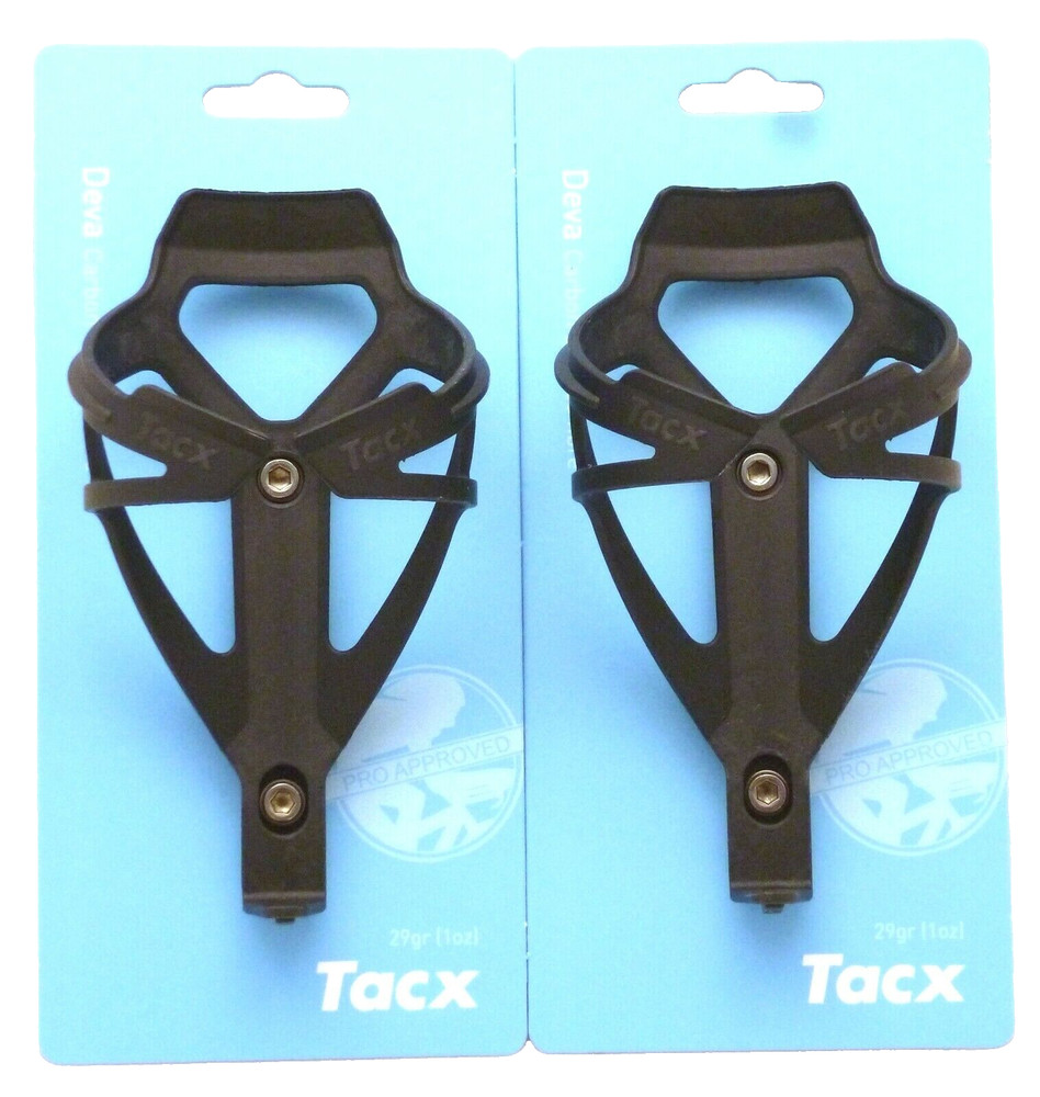 Tacx Deva Water Bottle Cages Pair Matte Black