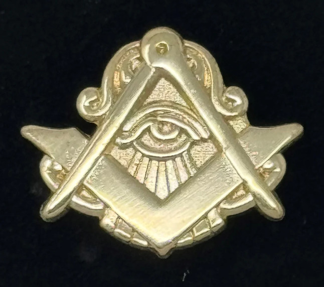 Square & Compass Lapel Pin