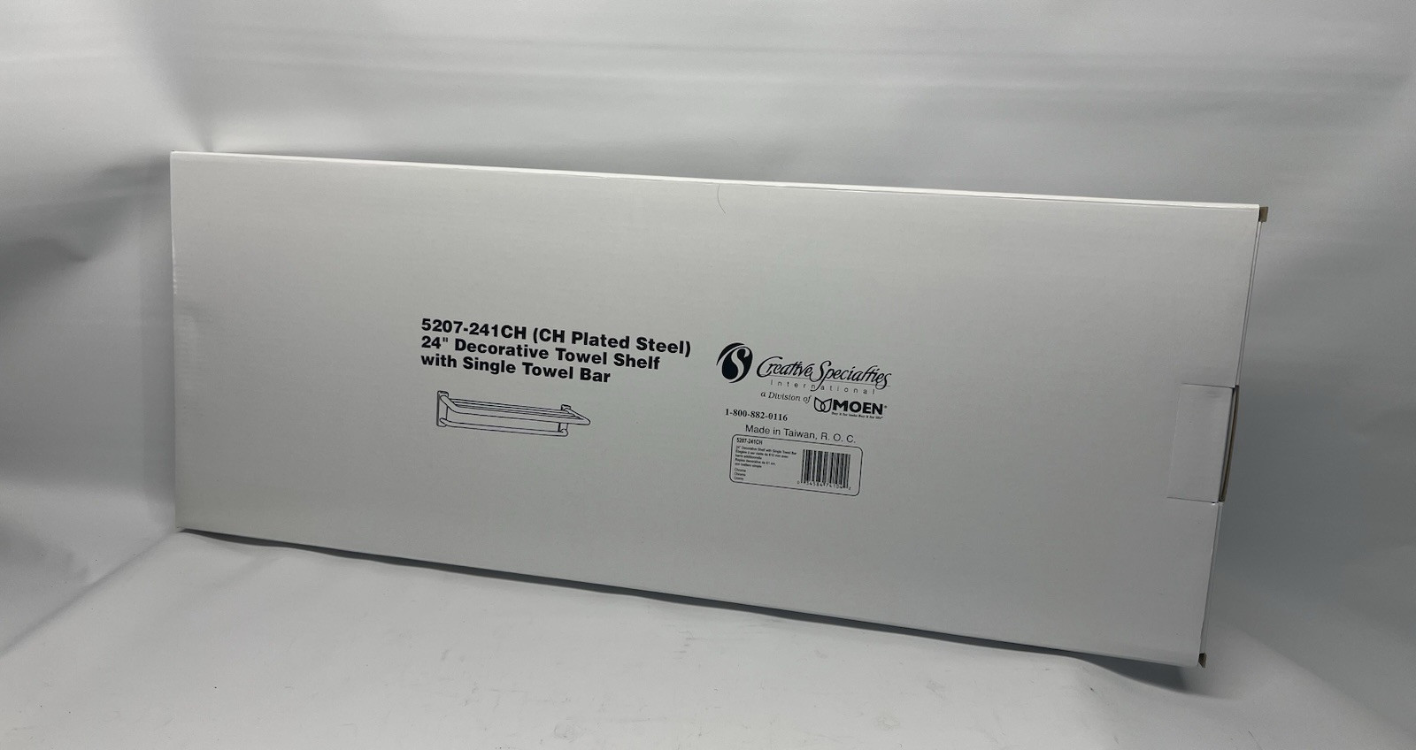 CSI 5207-241CH Moen Donner Commercial 24 Inch Towel Bar w/ Shelf Chrome Hotel