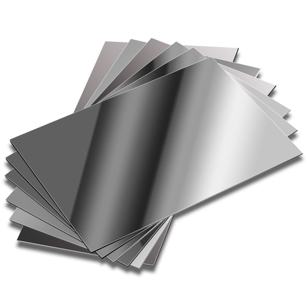 6 Pack Plastic Mirrors Decor Flexible Mirror Sheets Self Adhesive Mirror Tile...