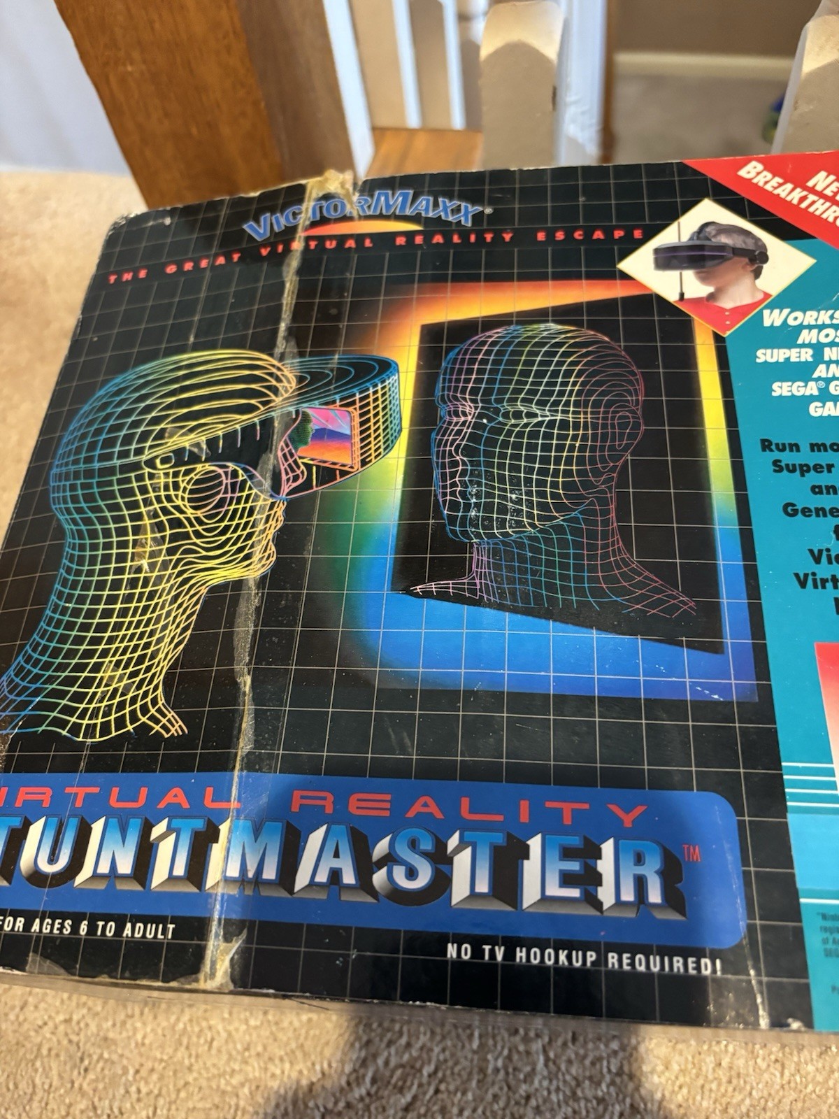 ***UNTESTED***VictorMaxx StuntMaster Virtual Reality Headset With Og Box