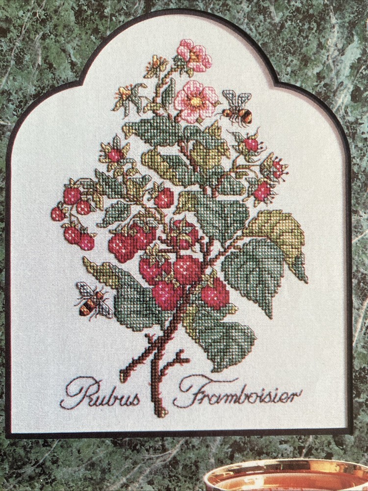 Raspberries Counted Crosstitch Pattern Fruit Berry Spring Summer