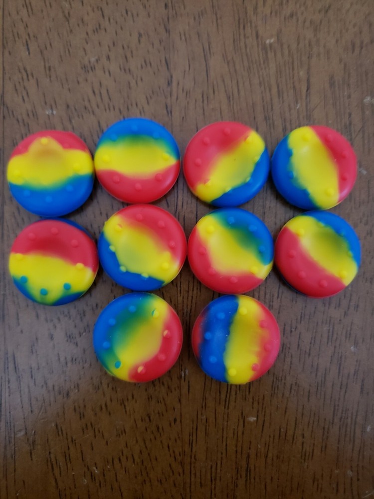 Blue, Red & Yellow Camo Controller Grips 5 Pairs