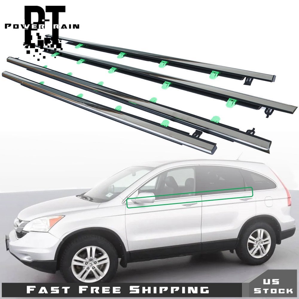 Fit For Honda Crv 2007-2011 Chrome Window Moulding Trim Weatherstrip Seal Belt