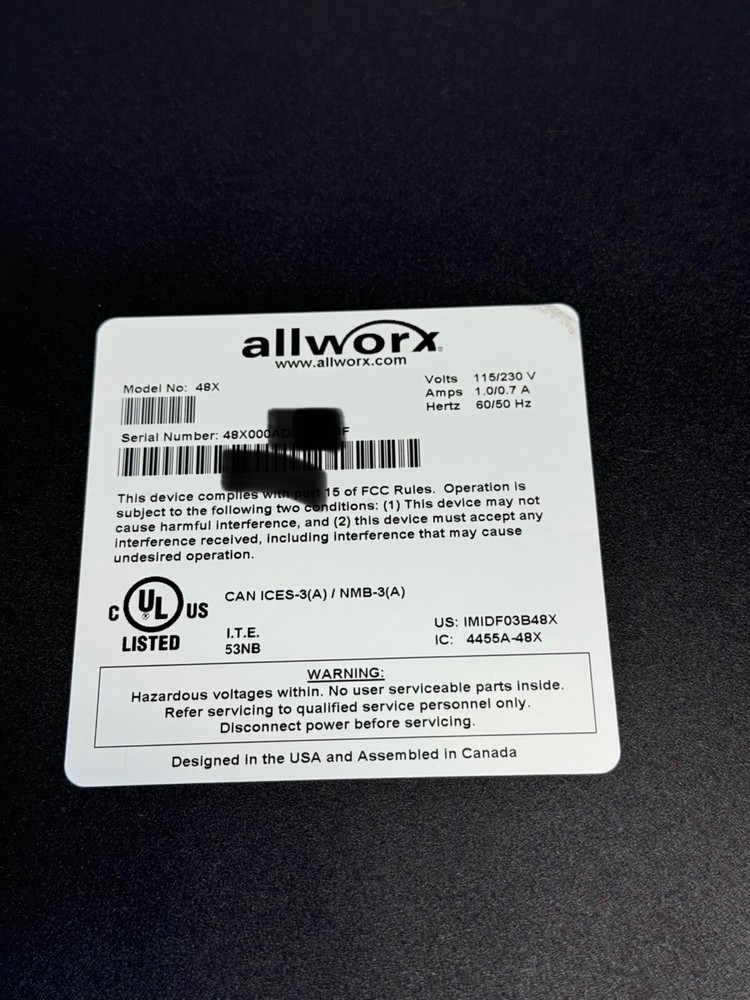 Allworx 48X VoIP Network Server