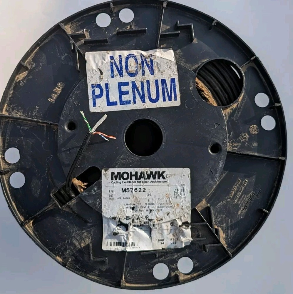 MOHAWK M57622 4PR 24AWG NON-PLENUM 1000FT Extra 128FT Roll Will be Added!!