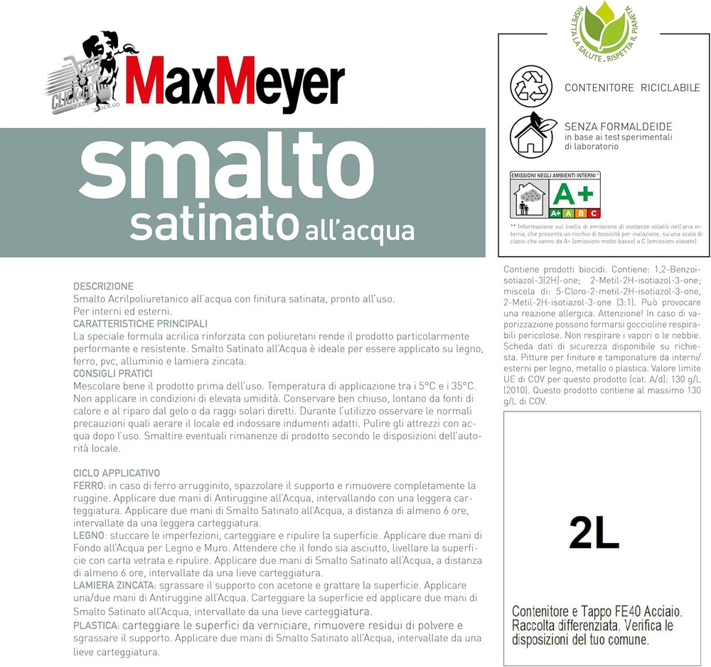 Black Satin Polyurethane Water Enamel 2L