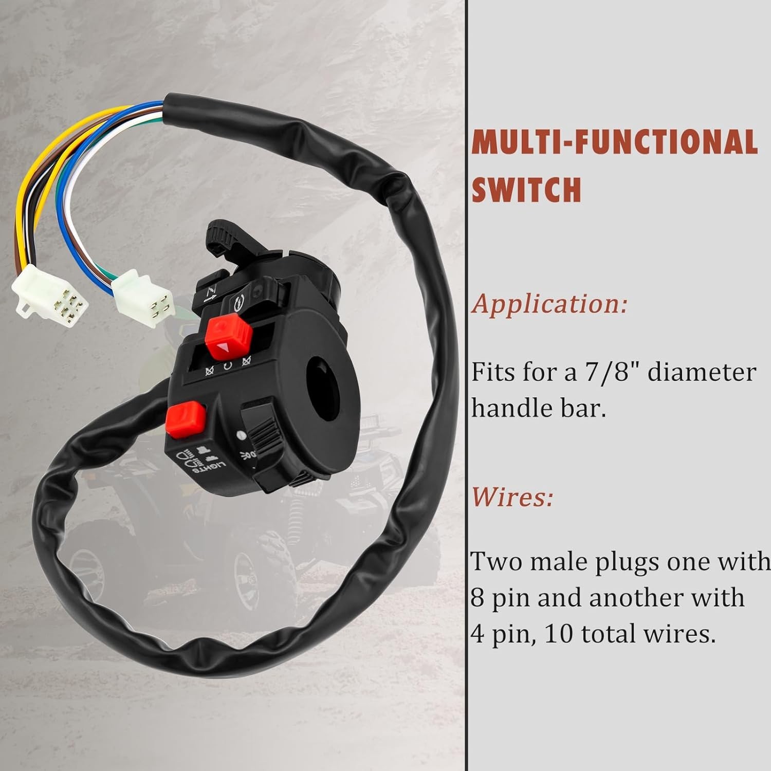 150CC 200CC 250CC ATV Quad Go Kart Dirt Bikes Universal Total Wiring Harness Kit