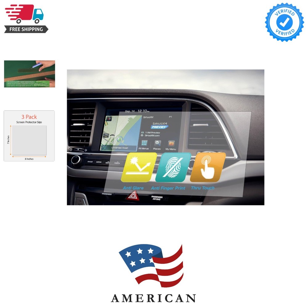 Universal Trimmable Screen Protector for All Scion Navigation 3-Pack, Anti-Gl...