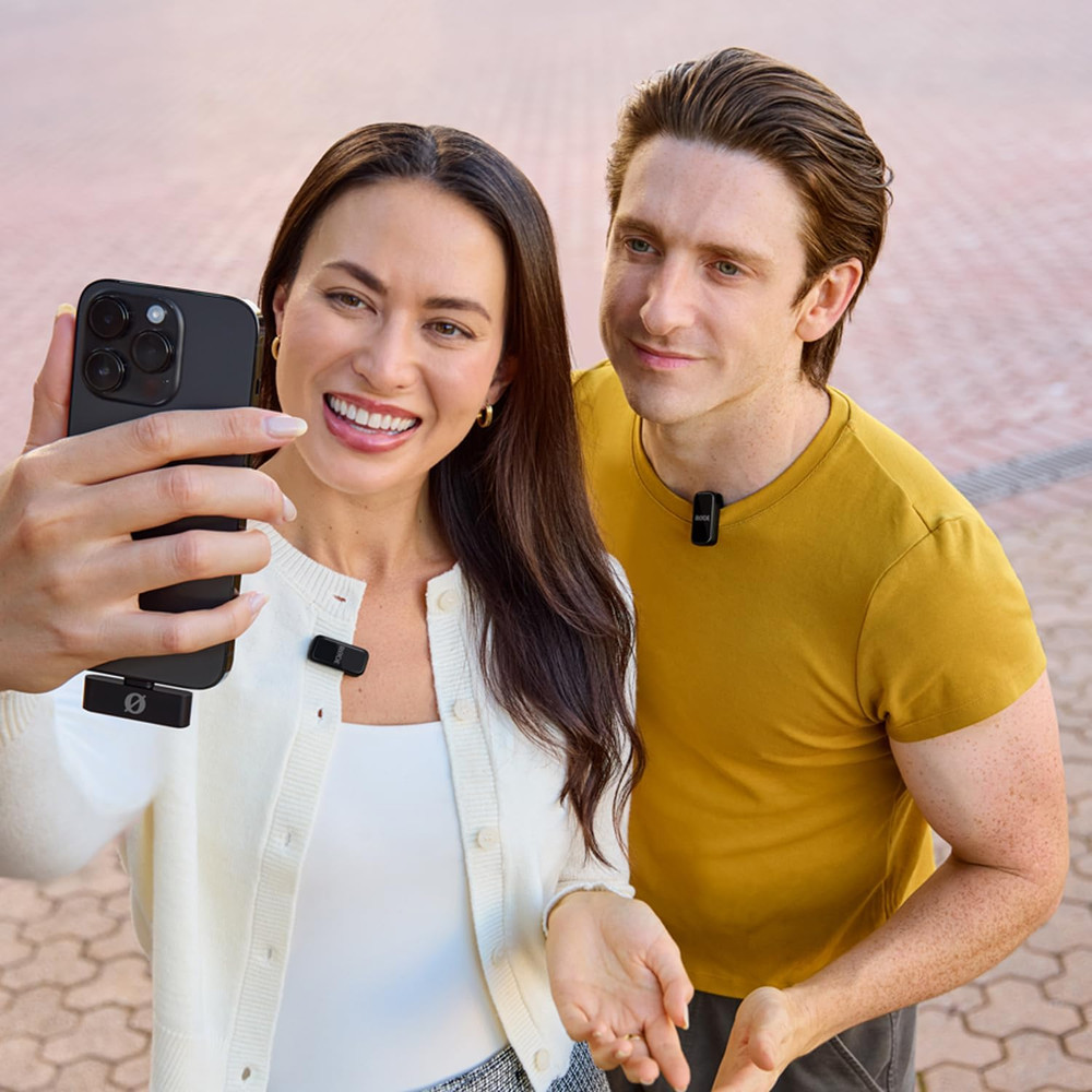 Wireless Micro - Compact Wireless Microphone, Two Mics with Charge Case for Smar