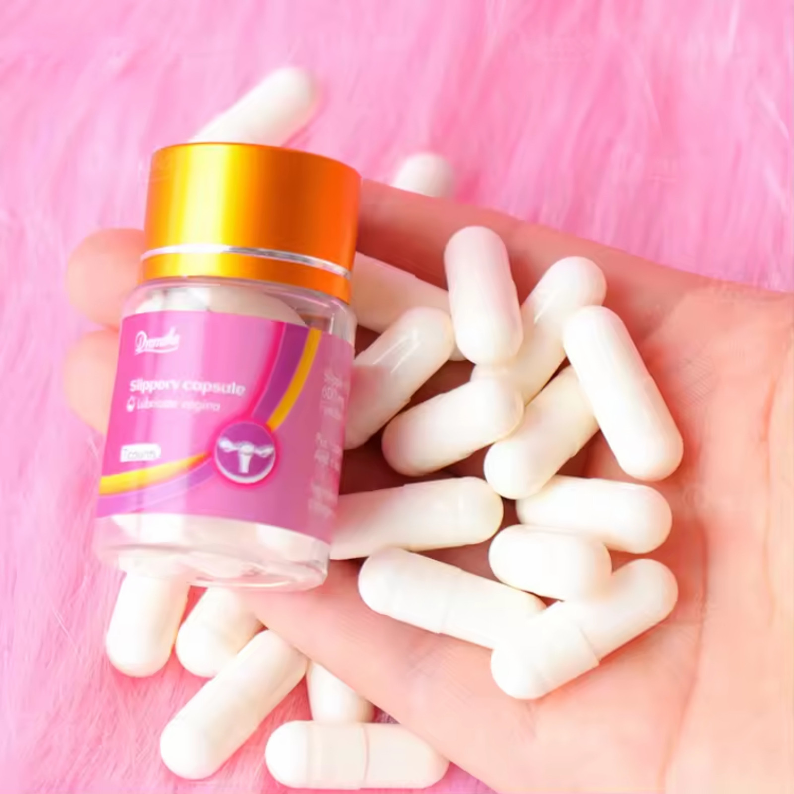 Yoni Pops for Vaginal Dryness & Postpartum, Natural Slippery Lubricant Capsules