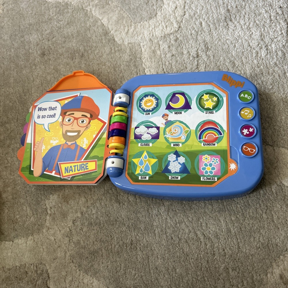 Blippi Learn & Play Word Book Interactive Light-Up Sounds Tested Works Moonbug