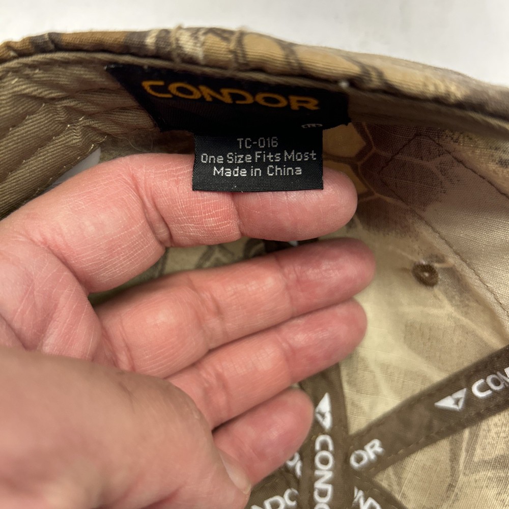 Condor Operator Hunting Tactical Patch Cap with Patch Included Adjustable NEW