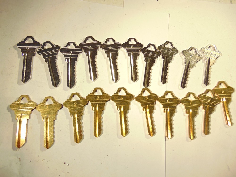 2 - SETS  SCHLAGE SC1 AND SC4 DEPTH  KEYS  0-9        LOCKSMITH
