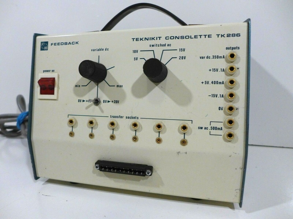 Feedback Teknikit Consolette TK286 Variable DC Transfer Machine Powers On