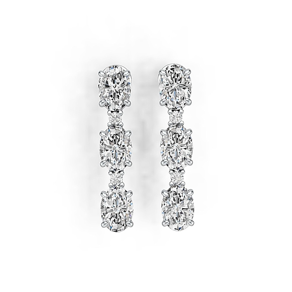 Sterling Silver Semi Mount Earrings Setting Oval OV 6X4mm