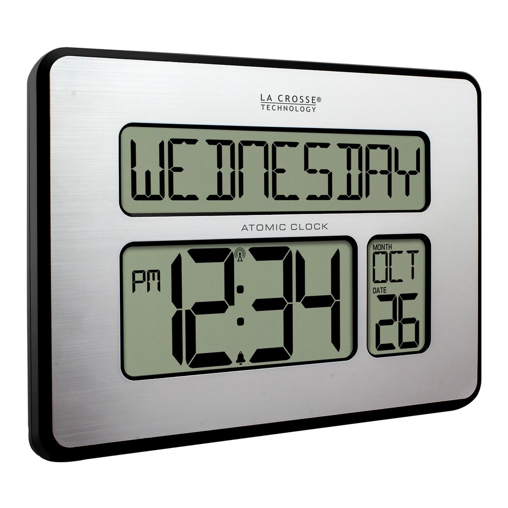 513-1419 La Crosse Technology 2" Numbers Atomic Digital Wall Clock - Open Box