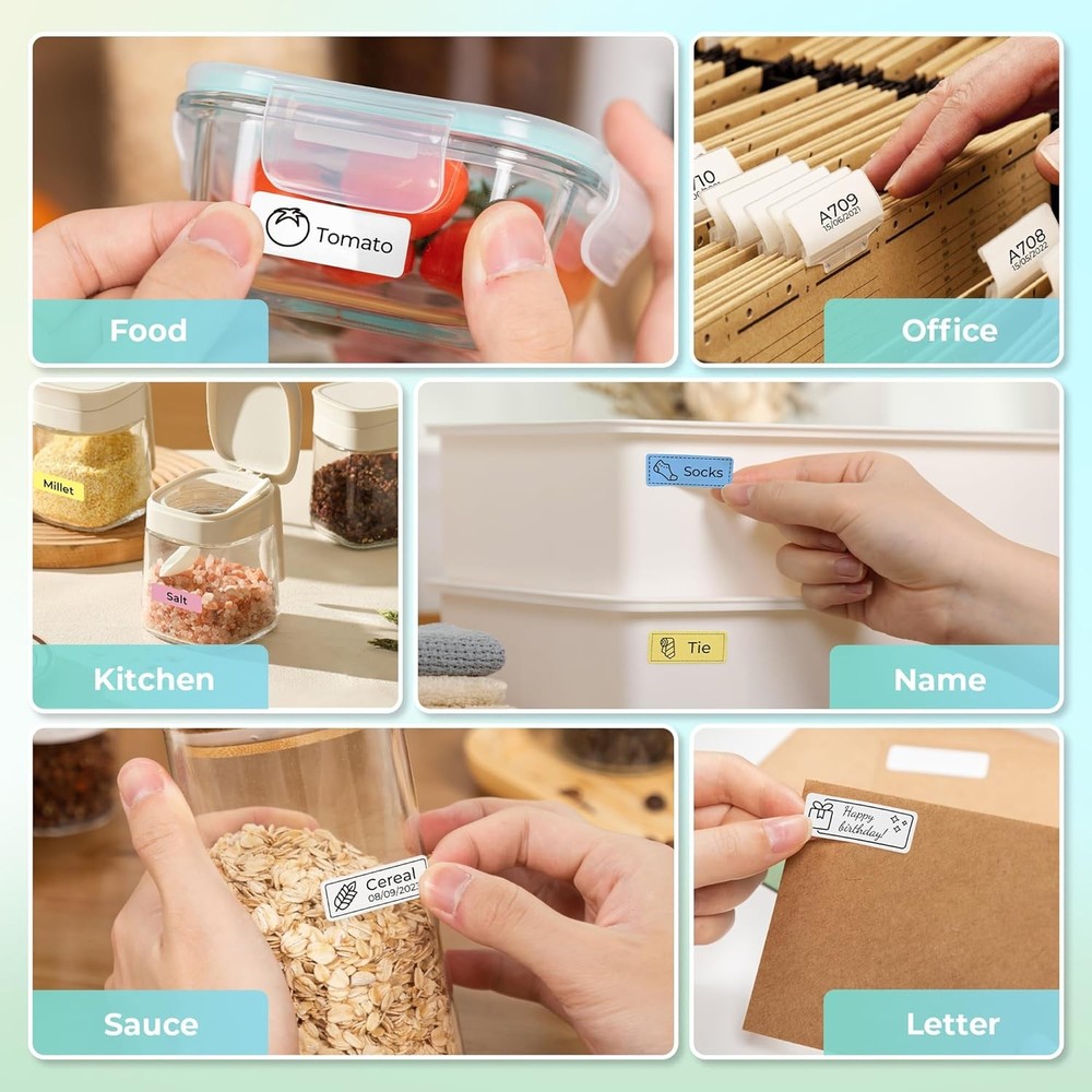 Label Maker Machine w/ Tape,P21 Bluetooth Label Printer,Wireless Mini Label Make