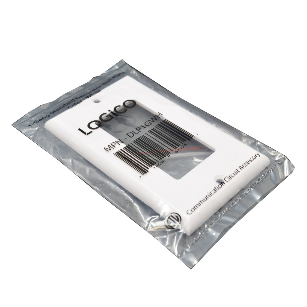 1 Gang Standard Decorator Wall Plate White