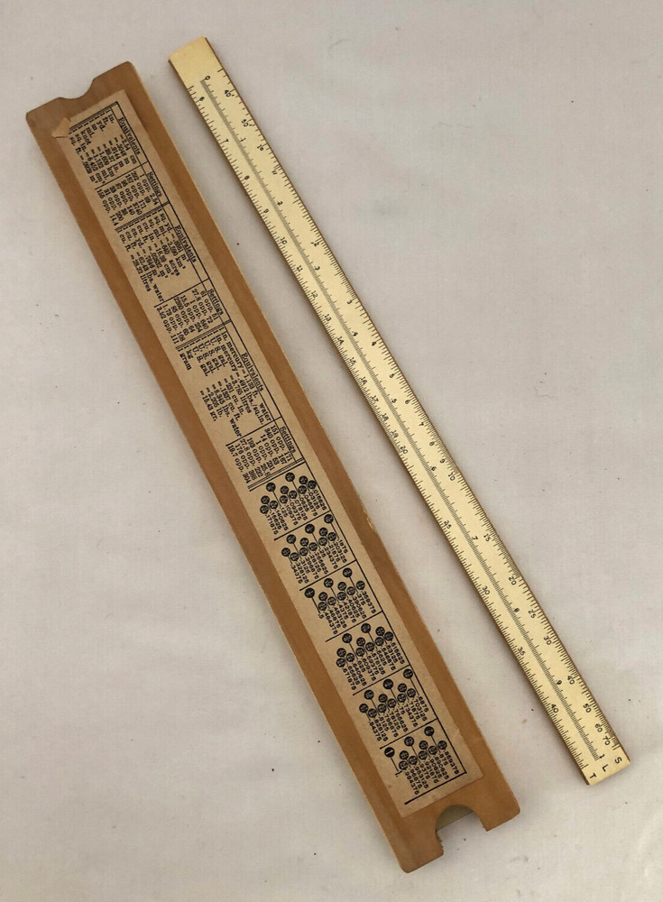 Vintage Frederick Post Slide Rule Model 1452-D Universal w Red Case