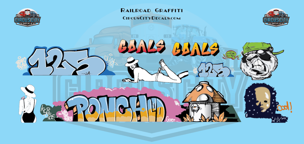 Railroad Graffiti N 1:160 Scale Decal Set