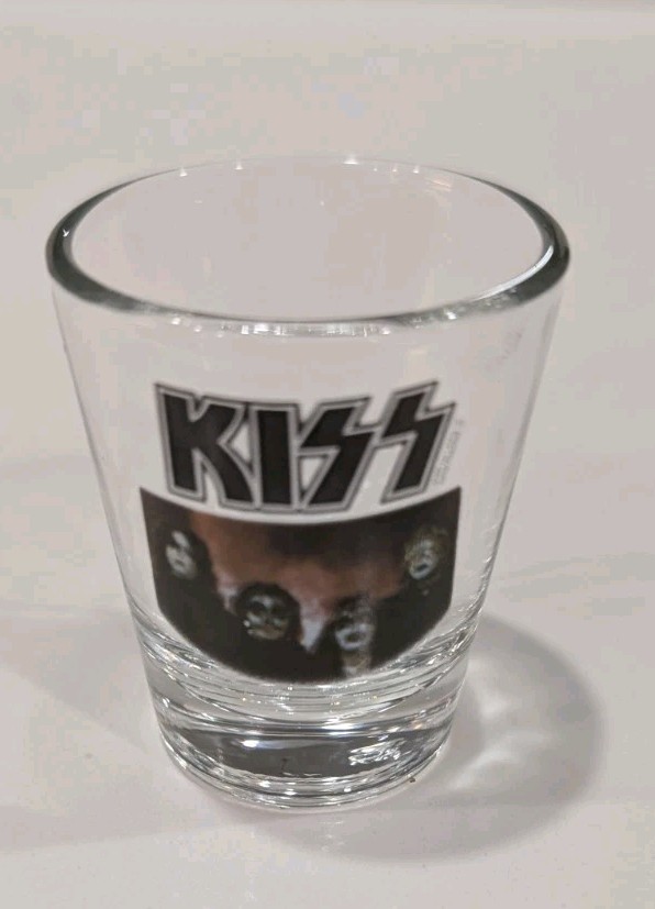Vintage KISS Memorabilia, Band Faces, Shotglass, 1995