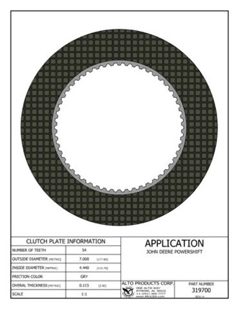 FRICTION JOHN DEERE POWERSHIFT HEG