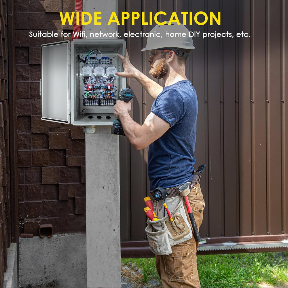 Waterproof Electrical Junction Box, IP67 Plastic Weatherproof Electrical Junctio