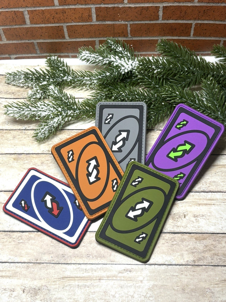 PVC Uno Reverse Card Patch - Tactical Morale Patch - USA Uno Card Patch