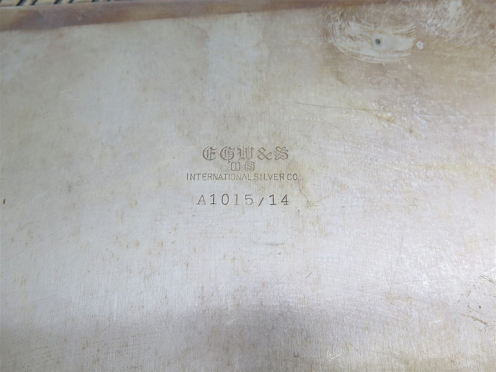E. G. Webster & Son Square IS Silverplate Platter Tray 15.75" Highly Ornate