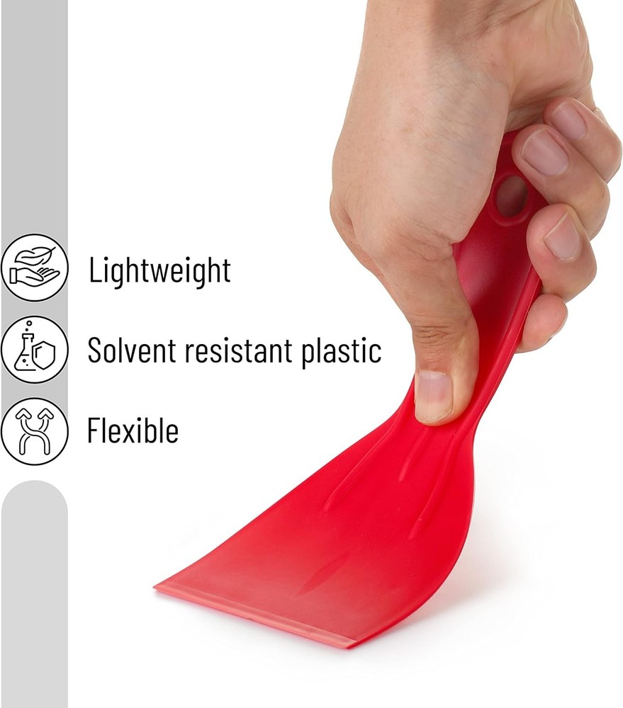 Bates 6 Pack Plastic Putty Knife Set - Paint Scraper, Spackle Tool, Spreader