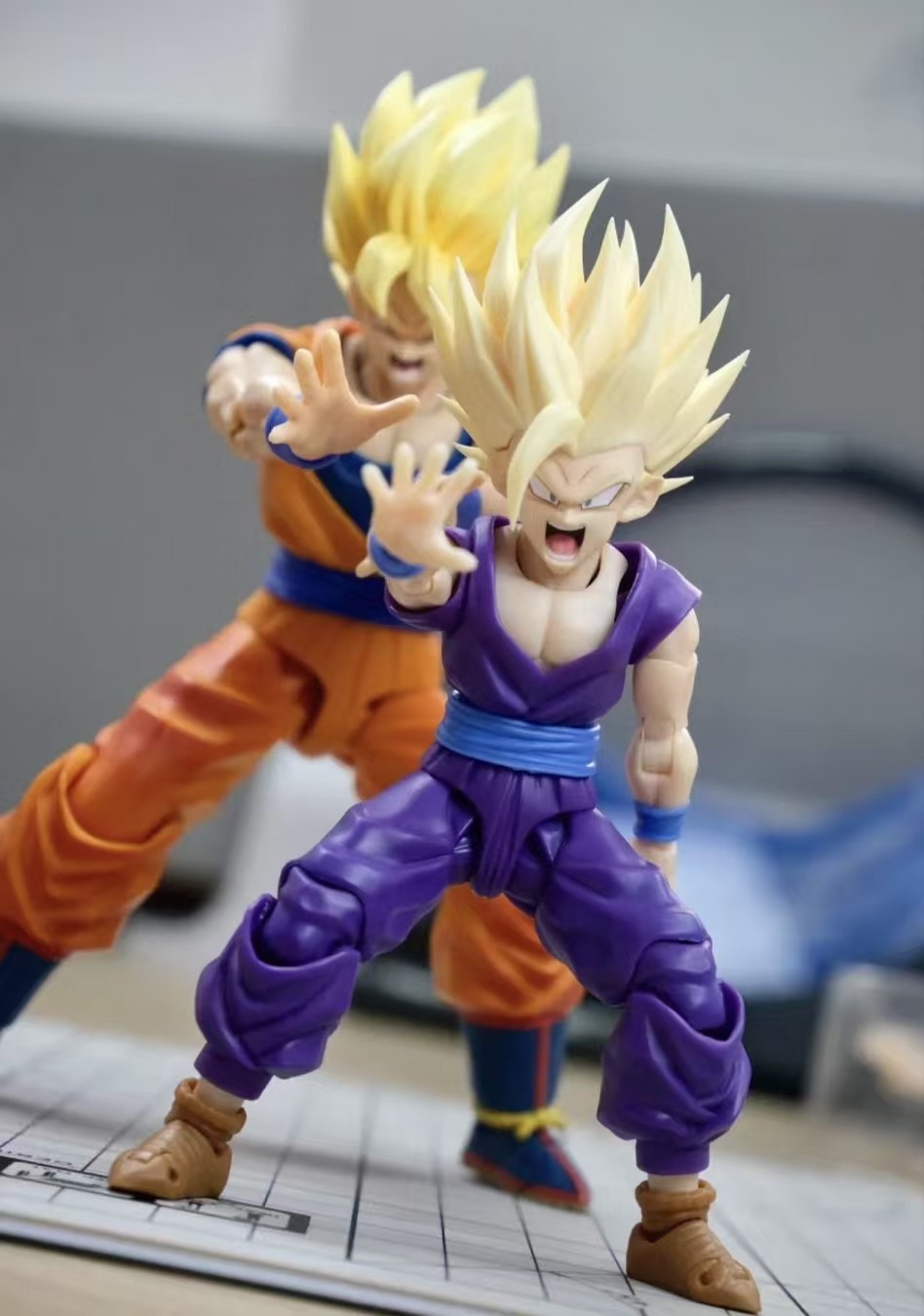 Air x HM Studio AH006 ssj2 Gohan 1/12 shf yellow Hair Head Sculpt Accessories