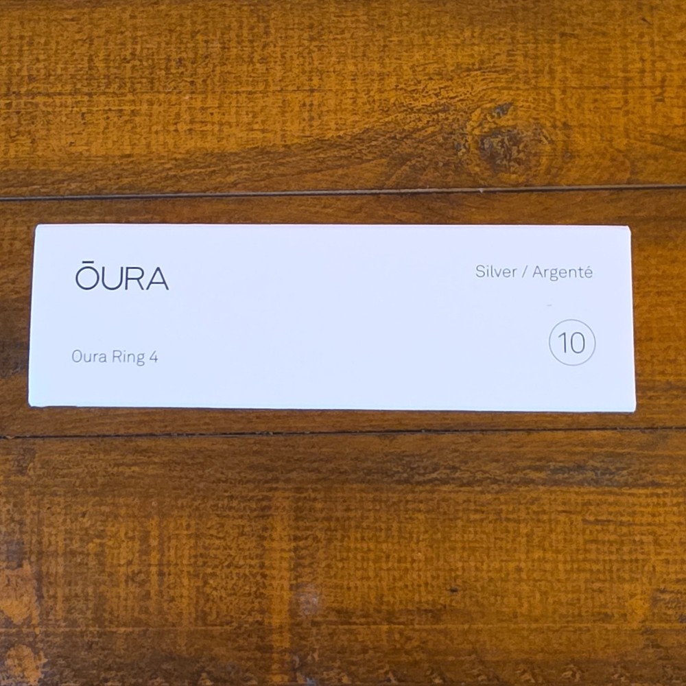 Oura Ring 4 Silver Size 10 Bluetooth Activity Tracker