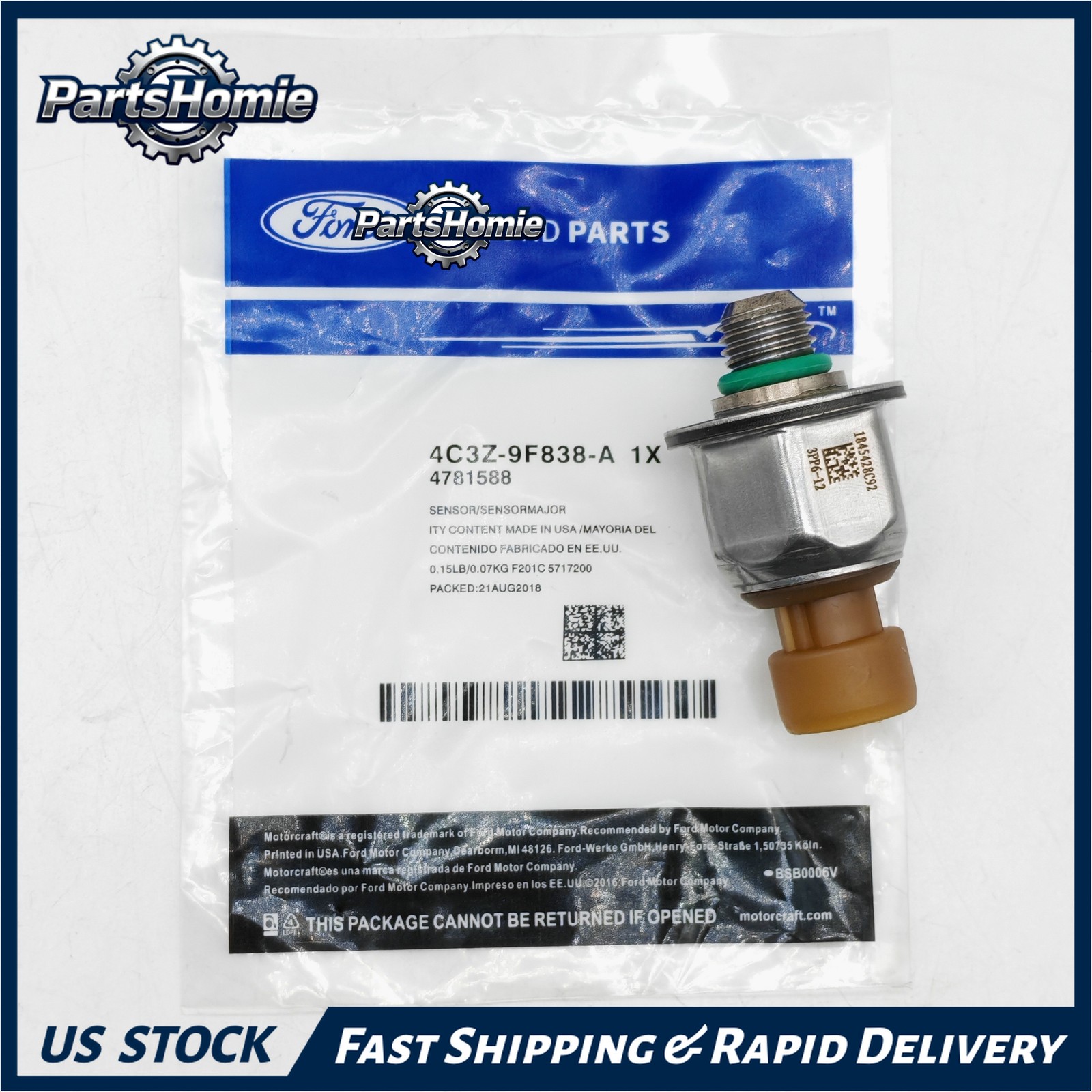 Genuine ICP Pressure Sensor 4C3Z-9F838-A for 04-10 Ford Diesel 6.0L Powerstroke