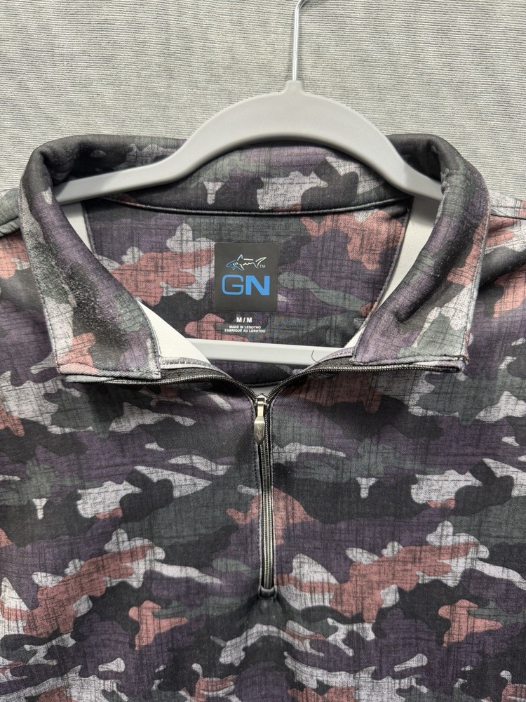 MEN'S GREG NORMAN 1/4 ZIP PULLOVER, SIZE Medium Shadow Camo