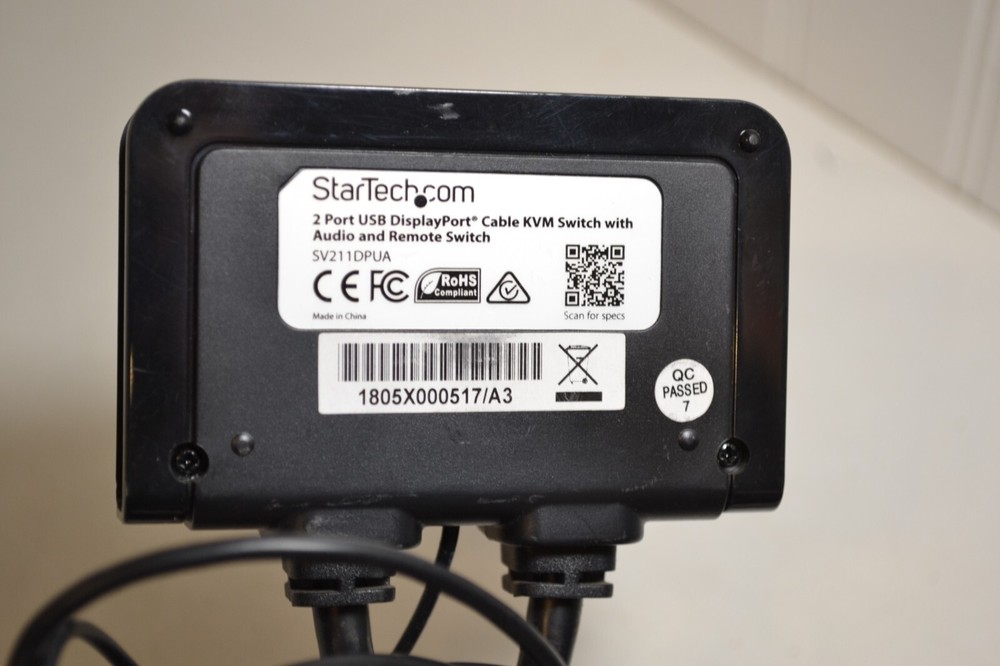 StarTech 2 Port USB DisplayPort KVM Switch SV211DPUA