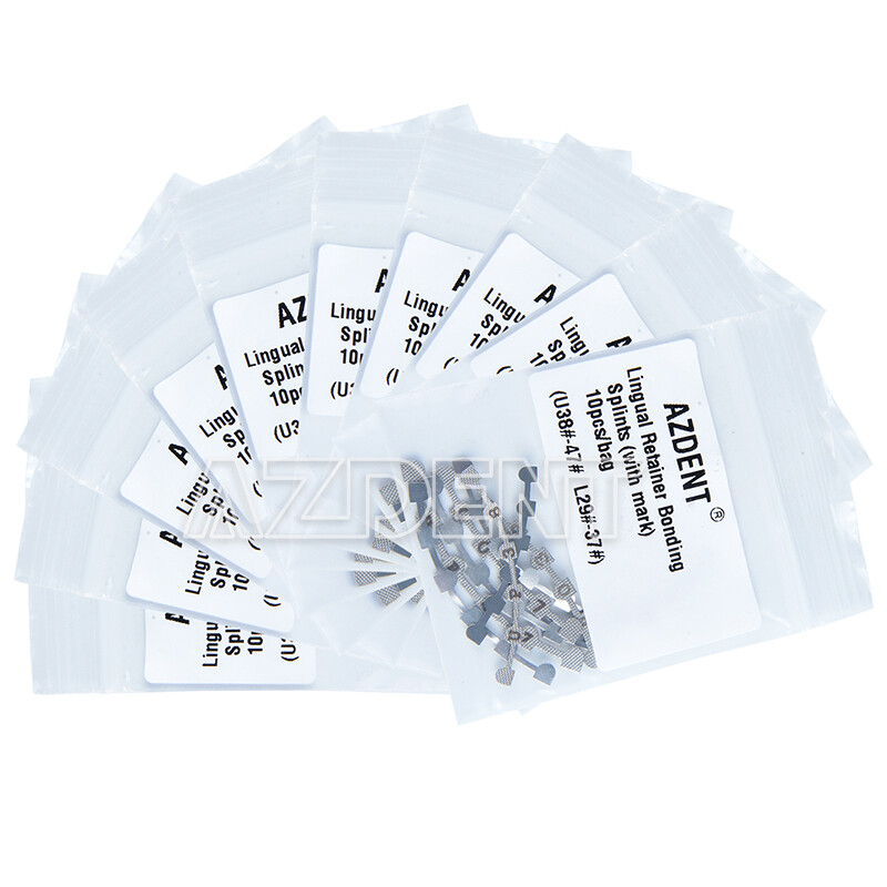 10Pcs Dental Orthodontic Lingual Retainer Bonding Splits with Mark AZDENT