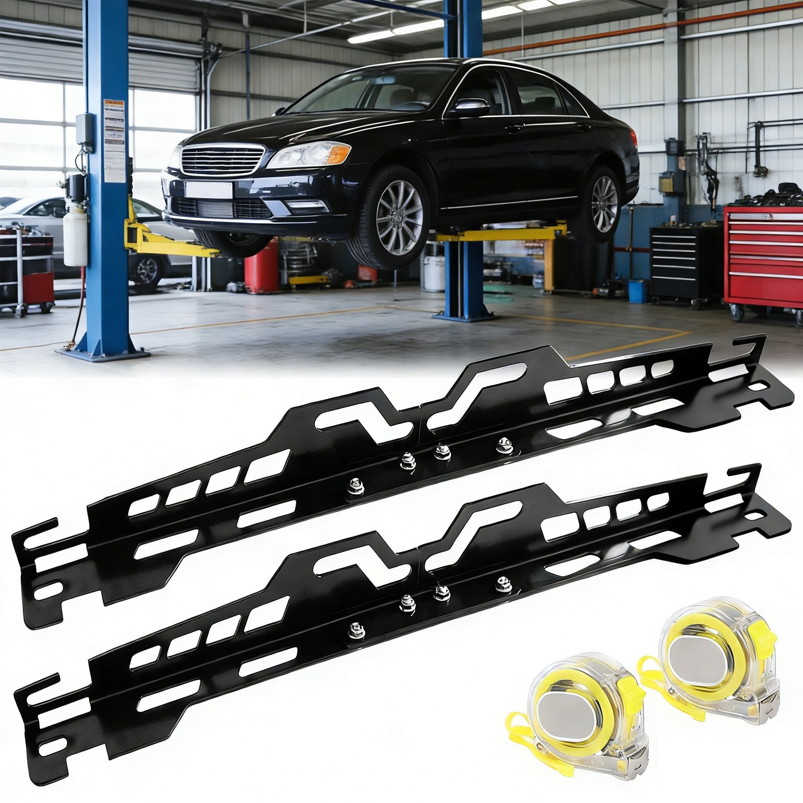 2Pcs Heavy Duty Wheel Alignment Tool Kit Toe Alignment Tool w/Tape Measures