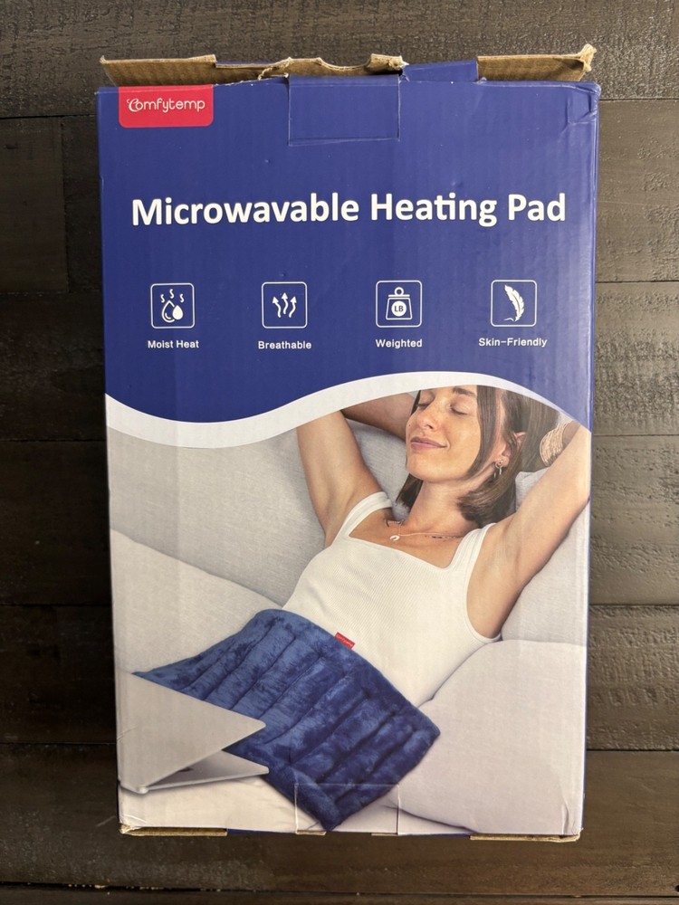 ComfyTemp Microwavable Heating Pad K9304 Weighted 12"x23". Box Opened