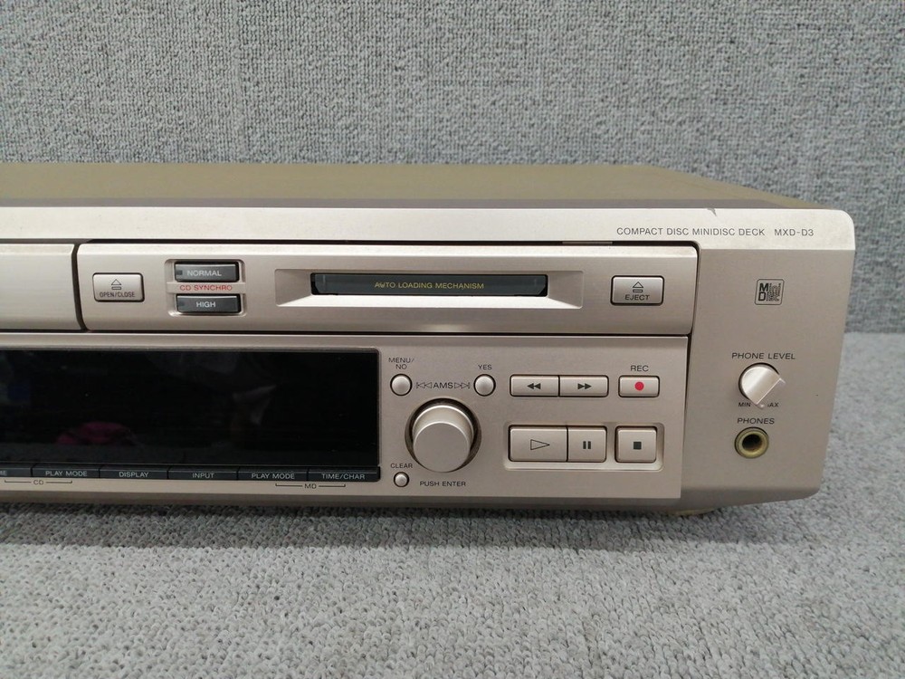 Sony Compact Disc Mini Disc Deck MXD-D3 Operation confirmed w/ Remote control
