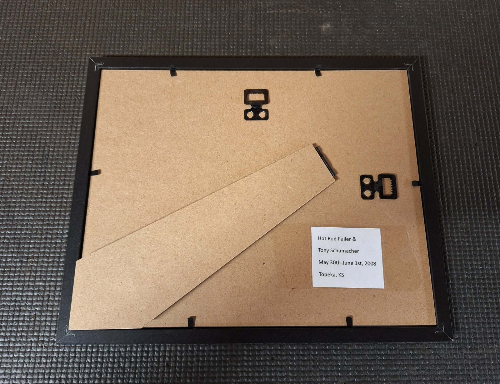 NHRA Hot Rod Fuller Tony Schumacher 2008 Topeka Framed 8x10 Autographed Photo