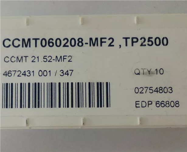 10 PCS  ORIGINAL  INSERTS  CCMT060208-MF2 TP2500