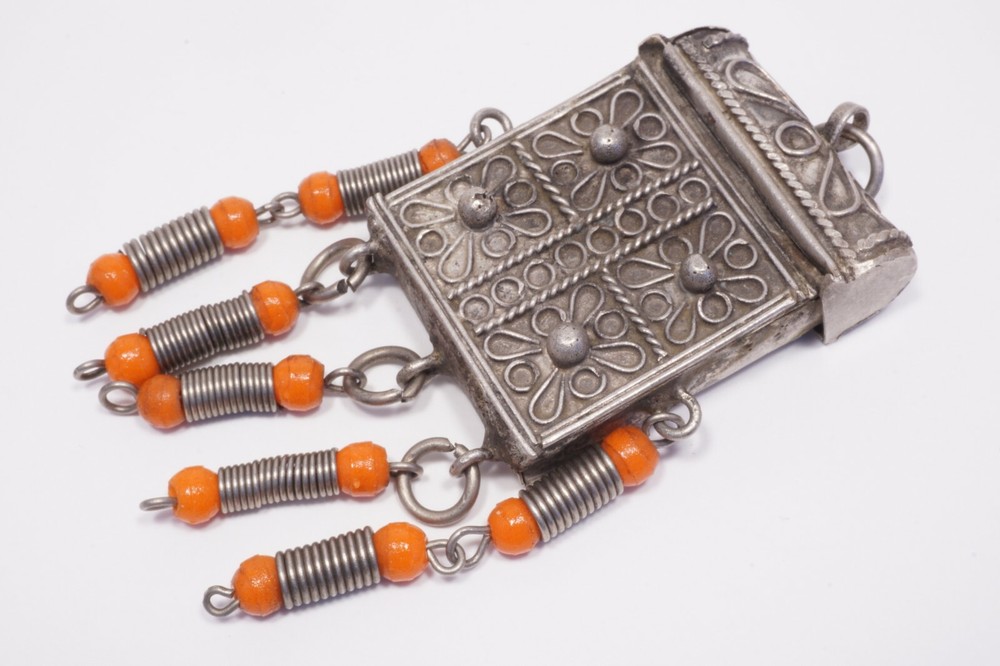 Silver Prayer Box Pendant, Afghanistan